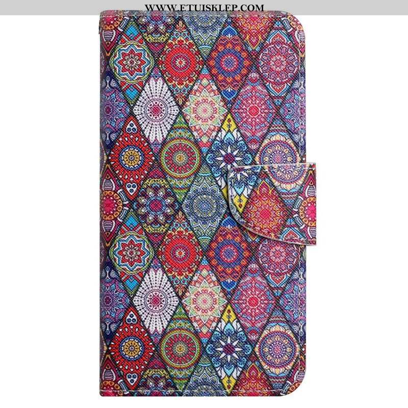 Etui Folio do Samsung Galaxy A13 Patchwork Ze Smyczą